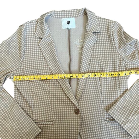 Betabrand Classic One Button Knit Blazer Gingham Plaid Office Work Size XL - Picture 8 of 13